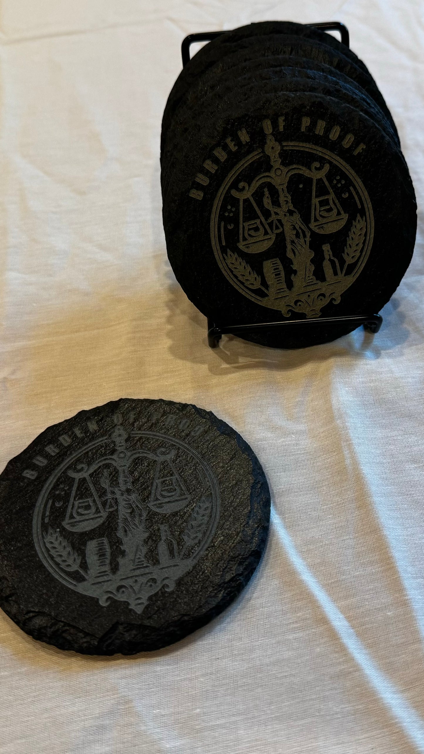Slate, Laser-engraved Coasters