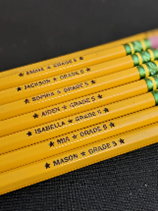 12 Custom Laser Engraved Pencils