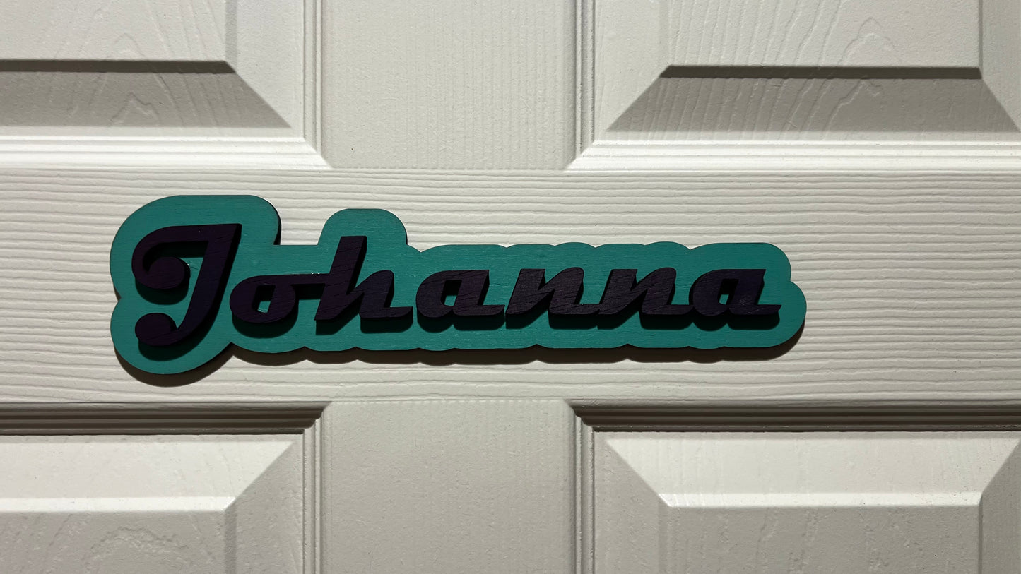 Wooden Nameplate