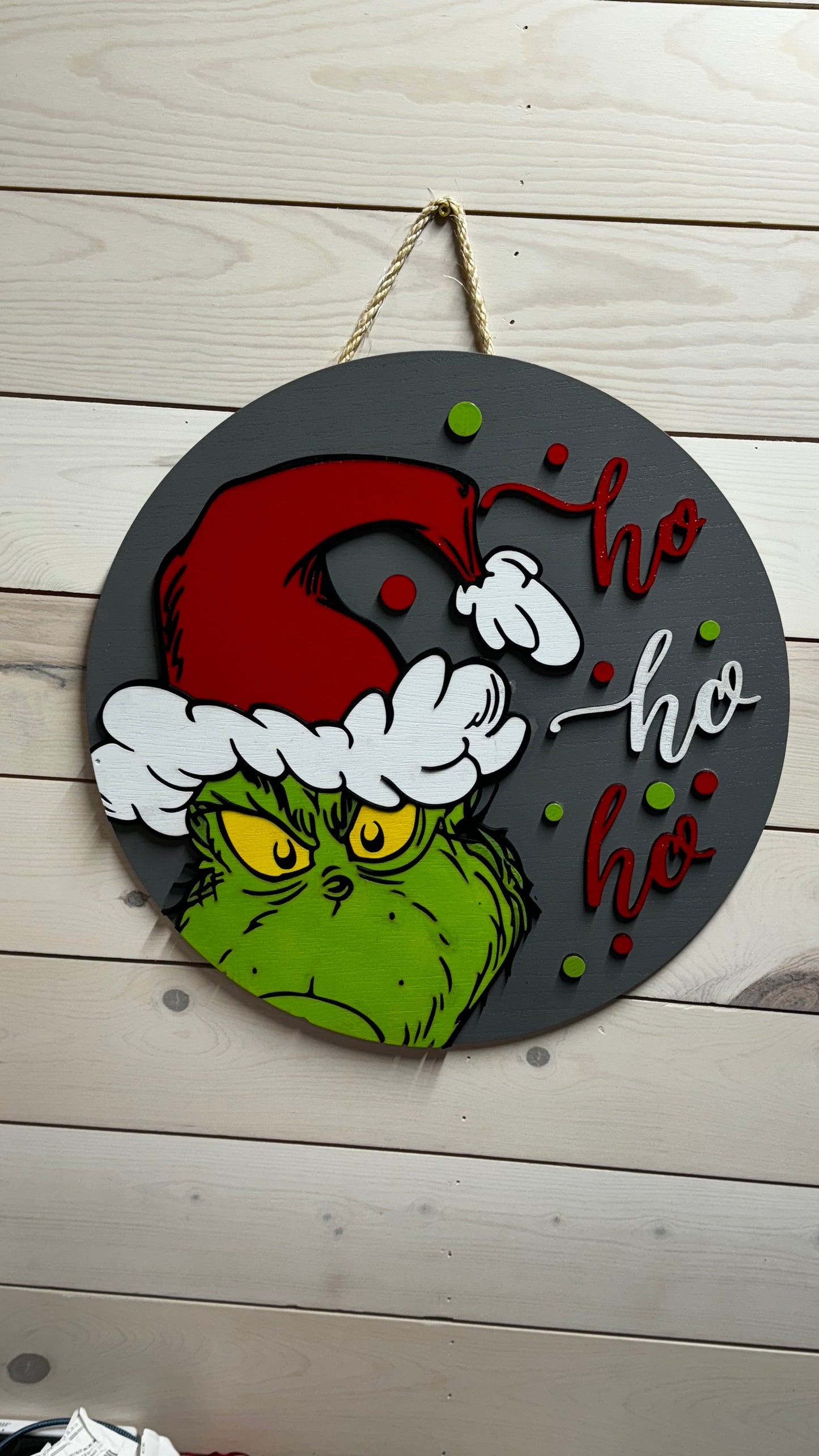 Grinch-inspired Christmas Sign