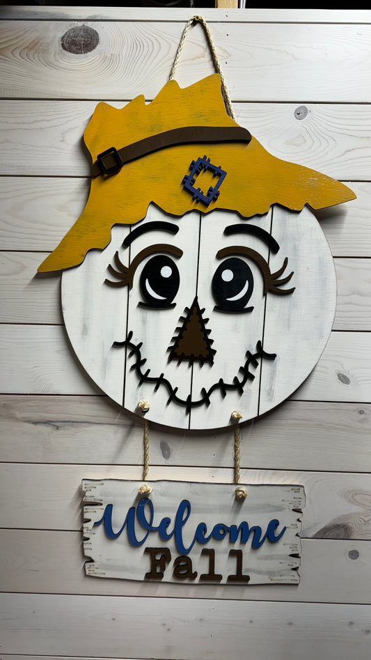Welcome Fall - Scarecrow Sign