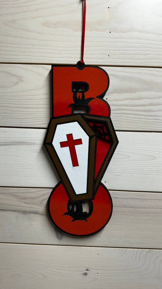 Halloween Door Hanger - Casket